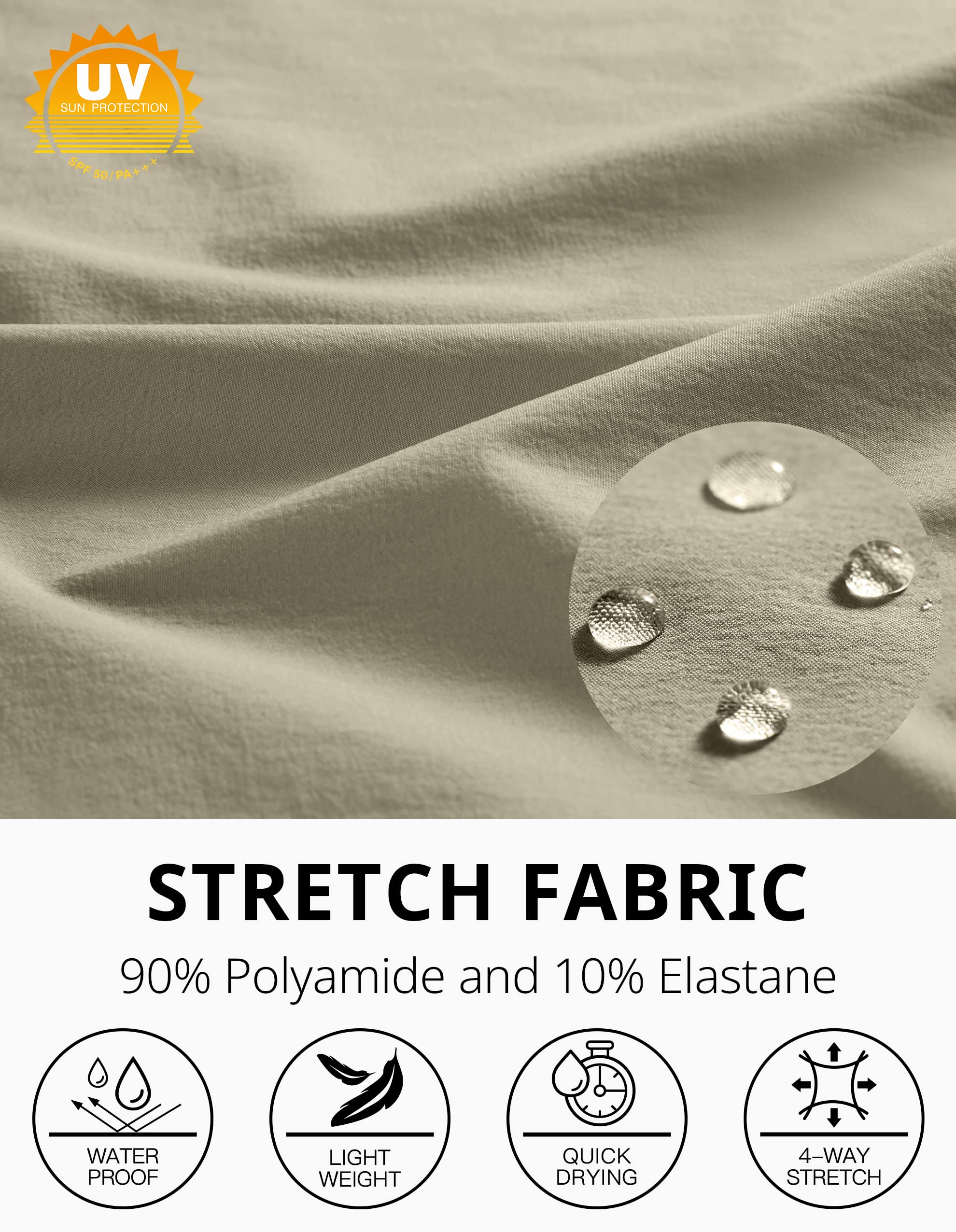 PULI Golf Pants Men Stretch Slim Fit Lightweight Waterproof Dress Casual Hiking Work Pants with Pockets - Image 5