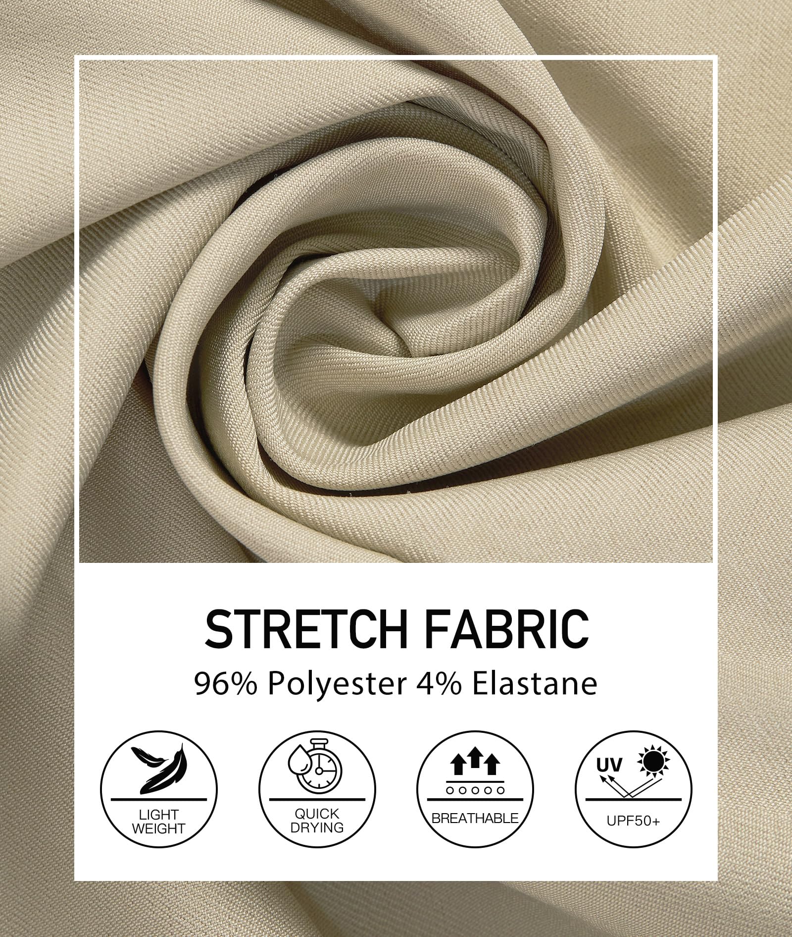 PULI Golf Shorts Men 5 Inch Inseam Relaxed Fit Stretch Dress Lightweight Casual Travel Quick Dry Summer Shorts - Image 5