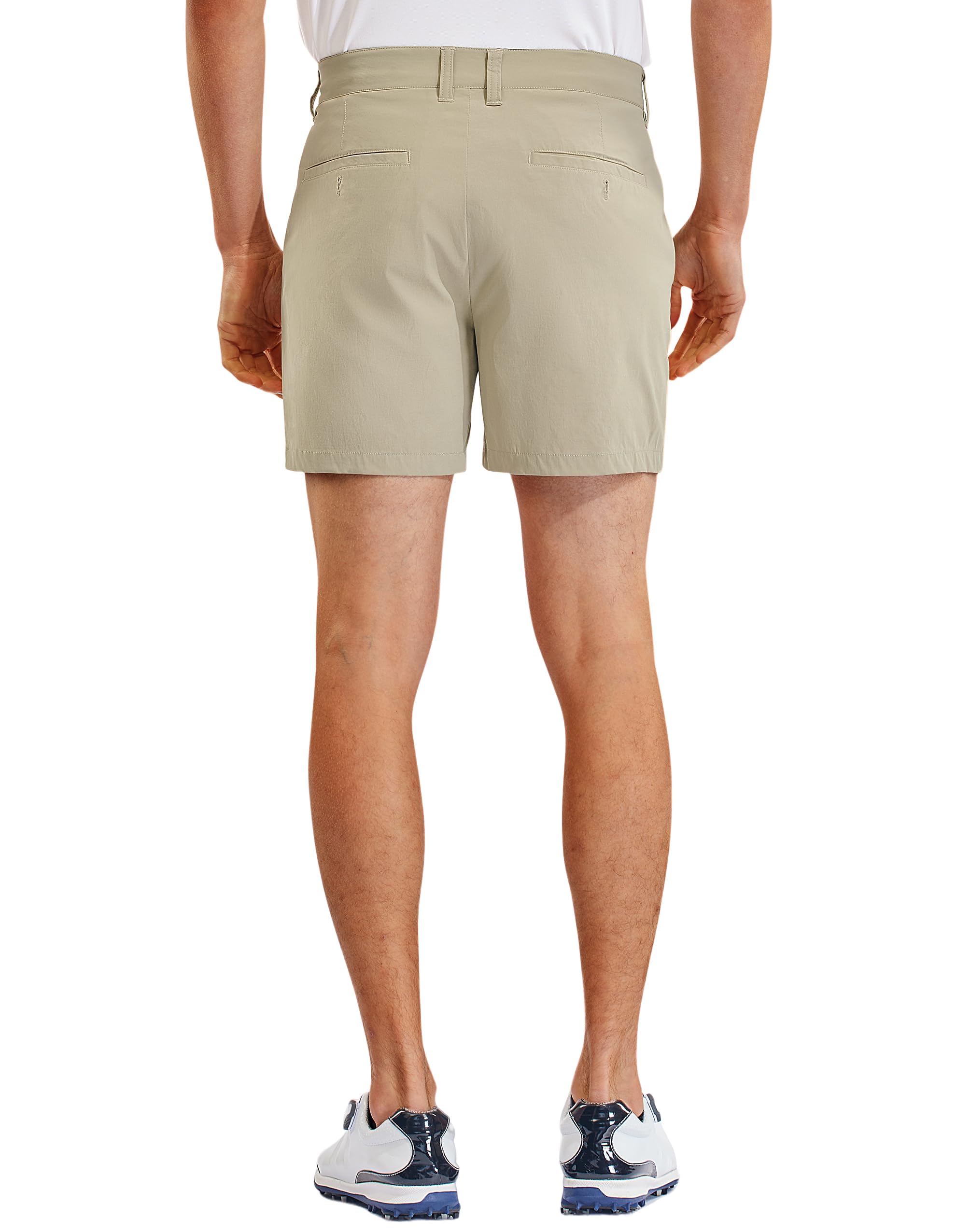 PULI Golf Shorts Men Relaxed Fit Stretch Dress Lightweight Casual Waterproof Travel Quick Dry Summer Shorts 5 Inch Inseam - Image 3