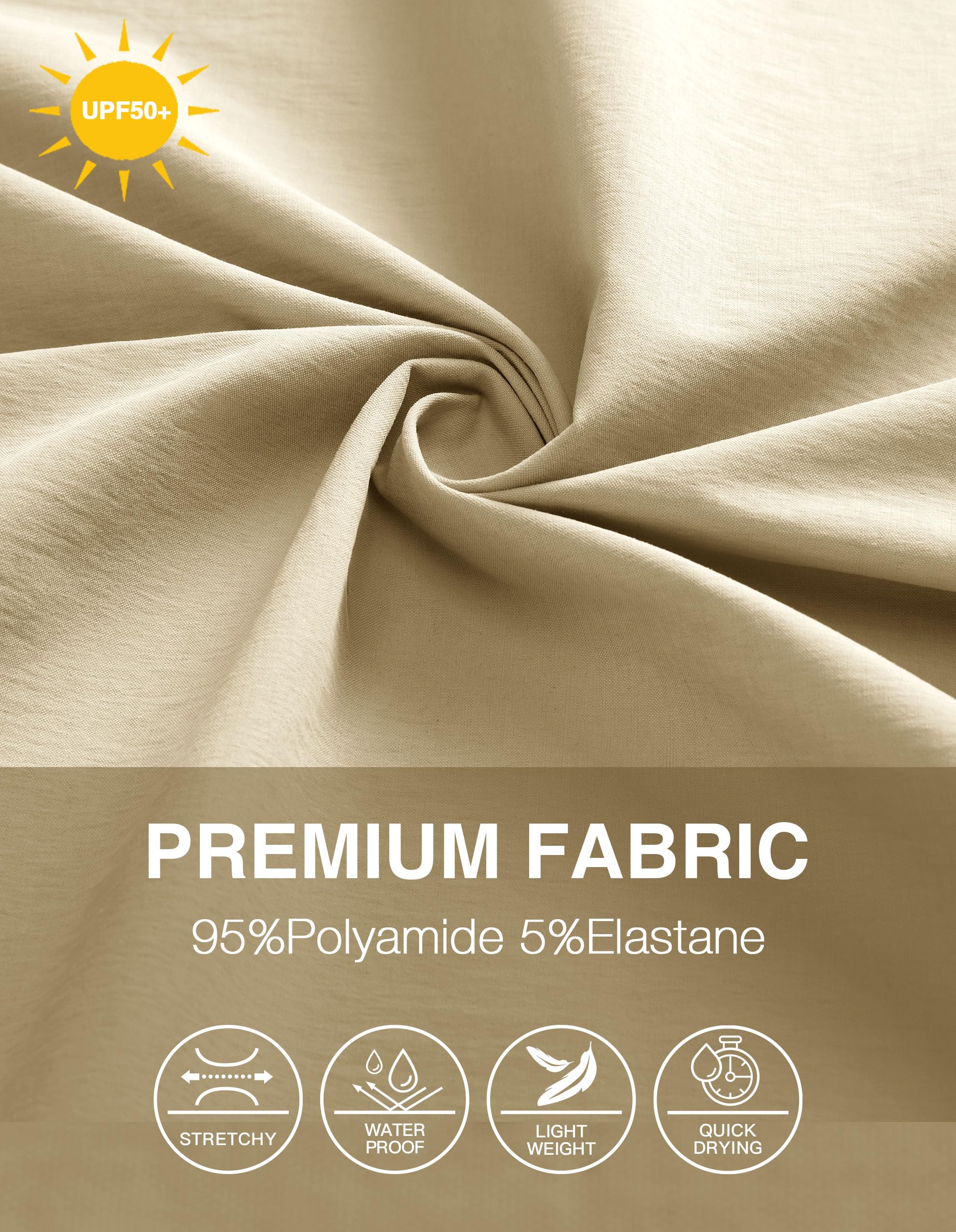 PULI Golf Shorts Men Relaxed Fit Stretch Dress Lightweight Casual Waterproof Travel Quick Dry Summer Shorts 5 Inch Inseam - Image 5