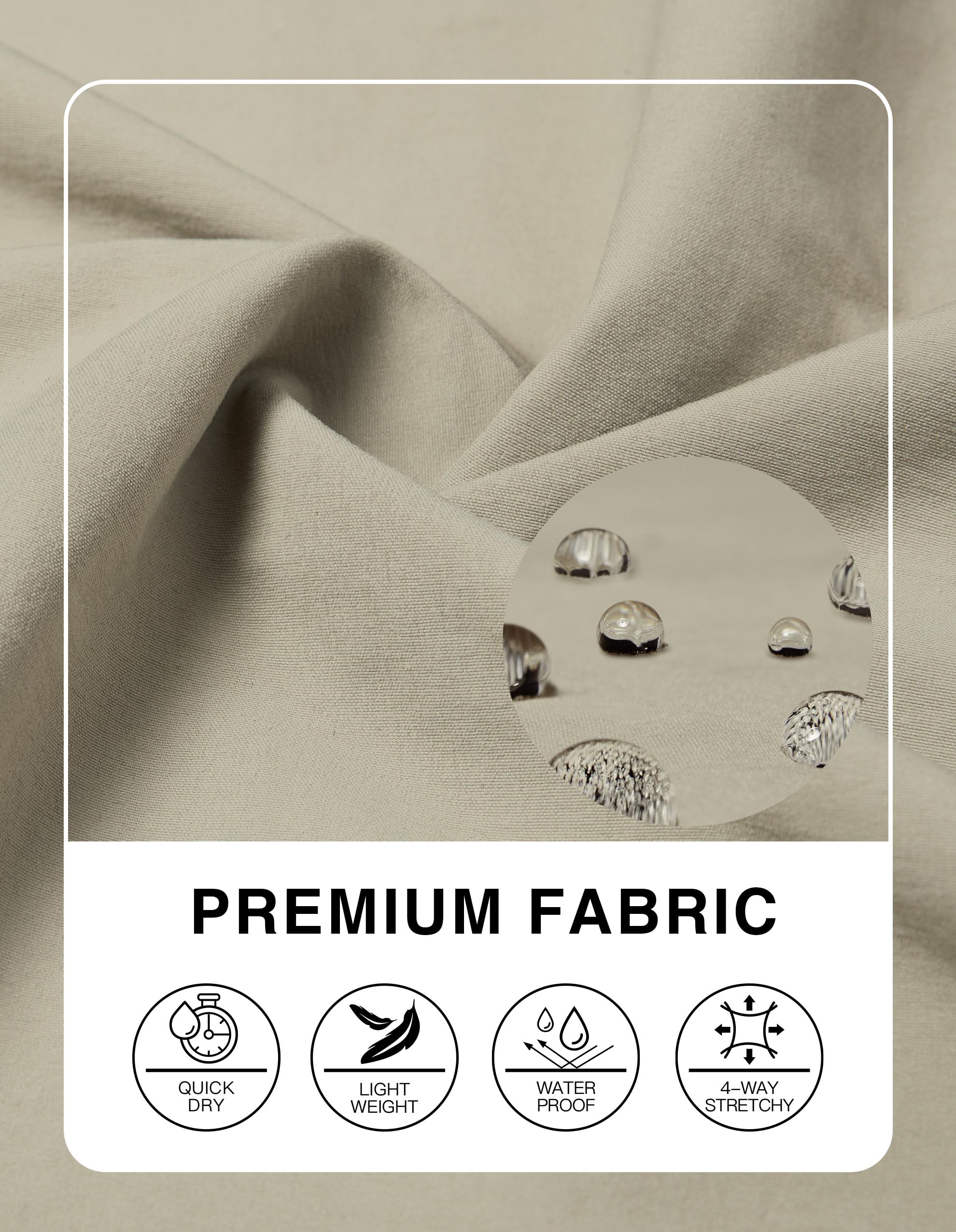 PULI Men's Golf Shorts Dress Flat Front Hybrid 7 Inch Stretch Lightweight Quick Dry Chino Casual with Pockets - Image 6