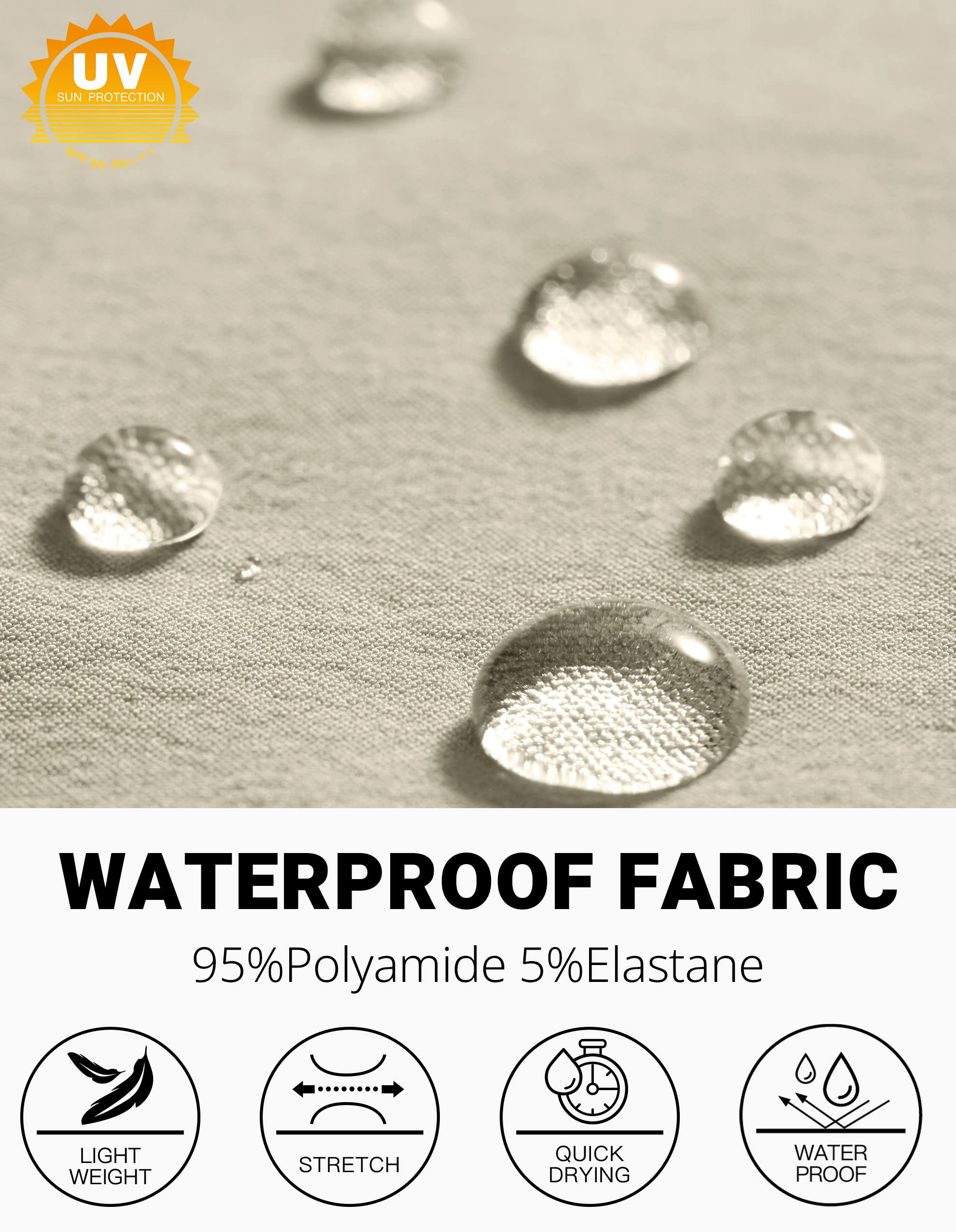 PULI Men's Stretch Golf Joggers Pants with 4 Pockets Waterproof Slim Fit Hiking Casual Travel Work Pants for Men - Image 6