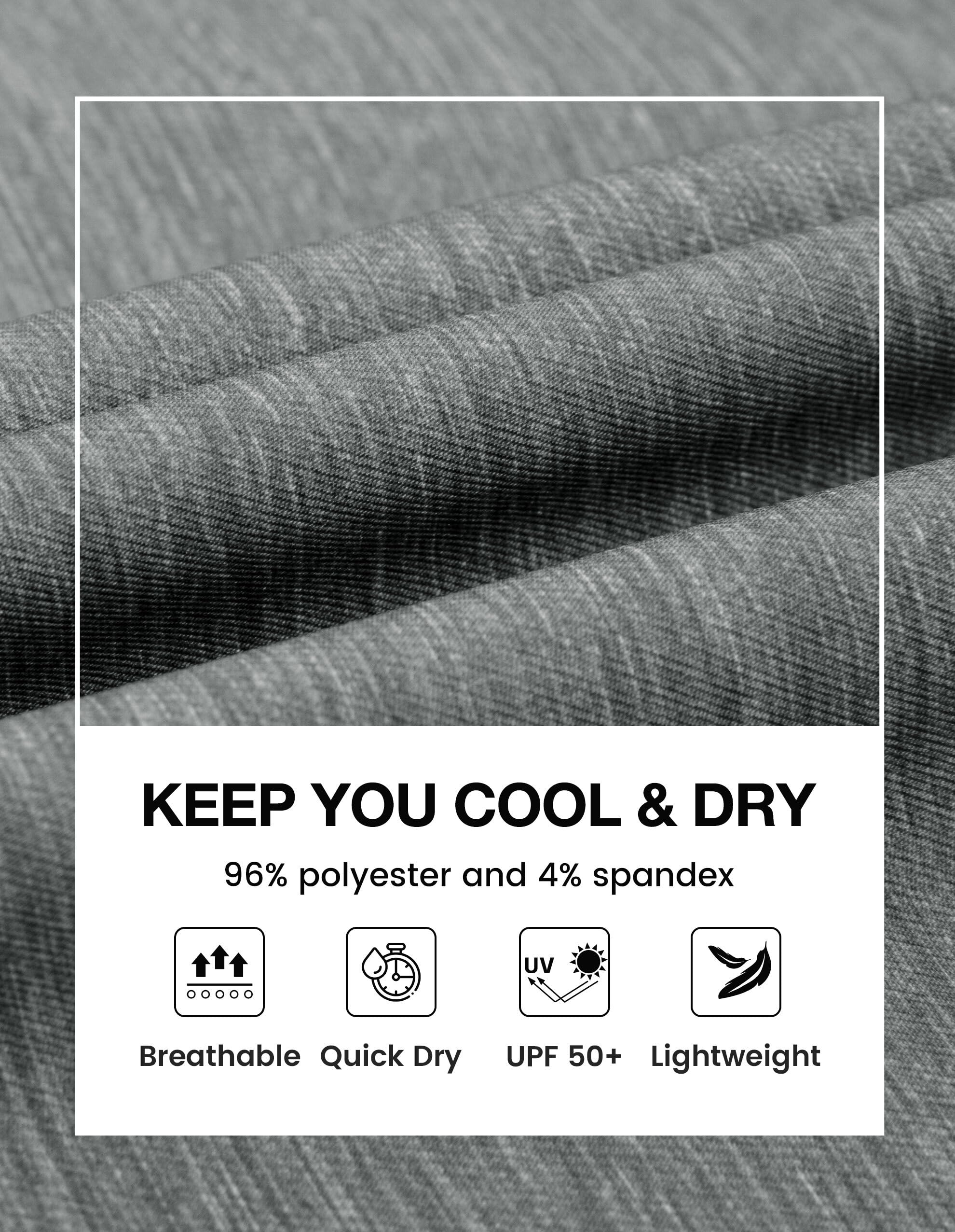 PULI Mens Golf Hiking Shorts Lightweight Casual Dress 12"/10" Inseam Work Stretch Travel Hybrid Quick Drying with Pockets - Image 4