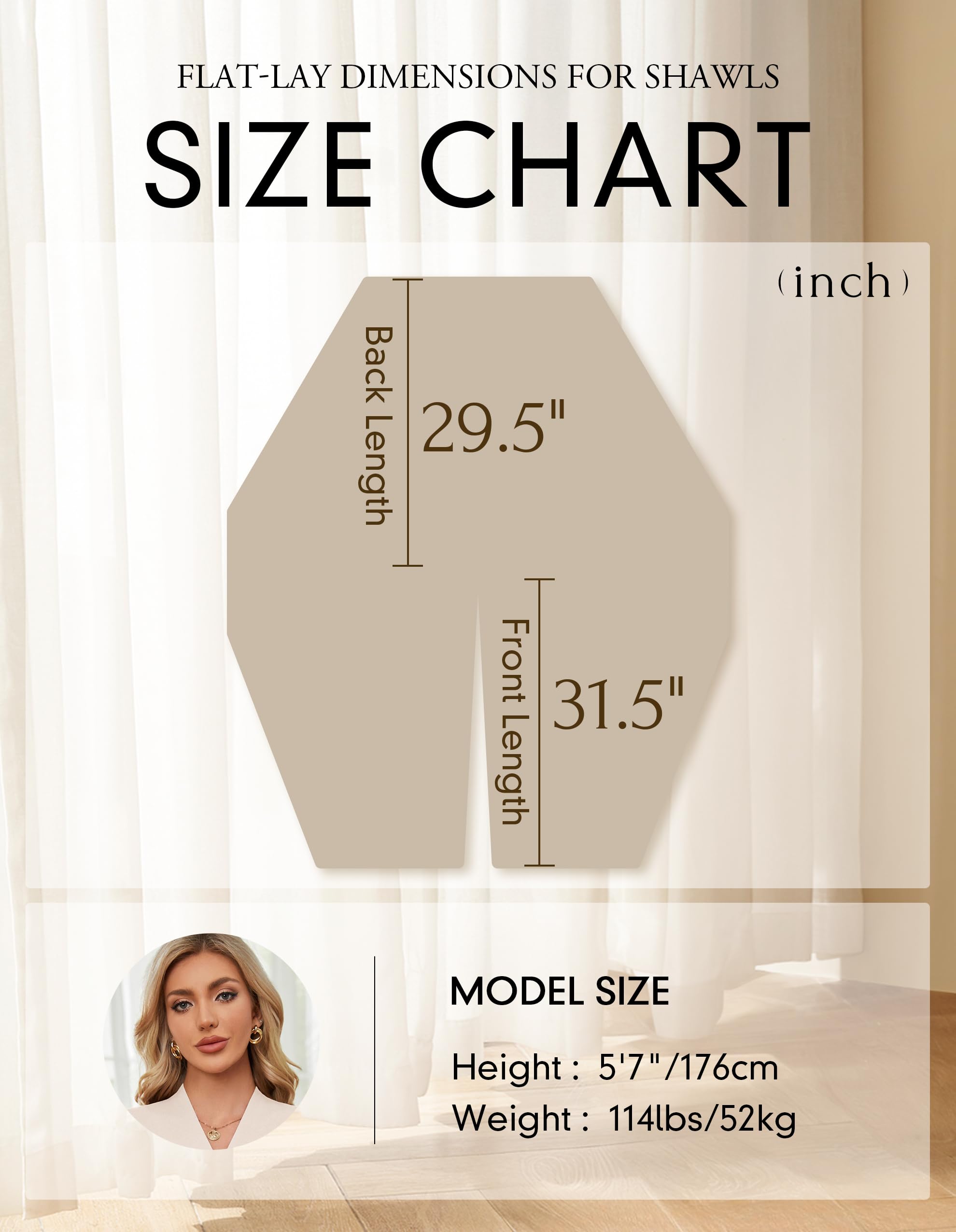 PULI Women's Elegant Shawl Wraps Soft Open Front Poncho Sweater for Spring Fall Winter - Image 6