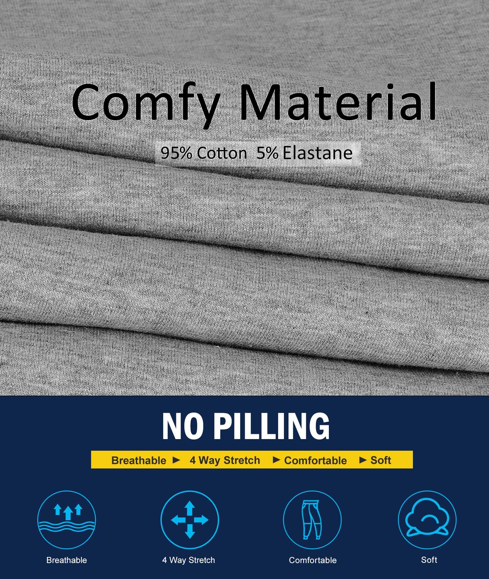 PULI Women Workout Sweatpants Cotton Jogger Ribber Splicing Lounge Sweat Pants with Zipper Pocket - Image 6